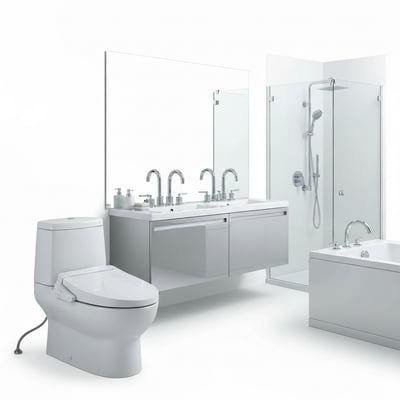 Set smart toilets — 8mm self-cleaning scratch-resistant t…