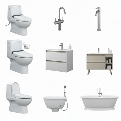 Series smart toilets — antibacterial nano-glaze ceramic, easy to clean