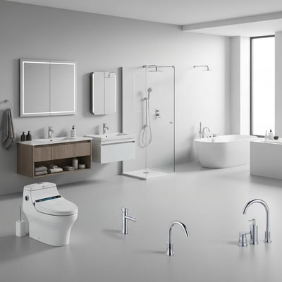 Set smart toilets — 8mm self-cleaning scratch-resistant tempered glass