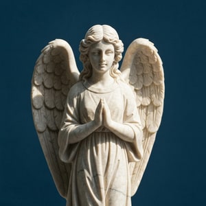 Composite angel statue