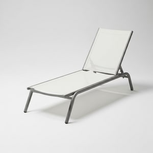Aluminum textilene sun lounger