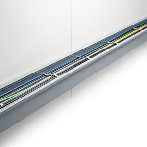 100×50 powder-coated steel cable tray