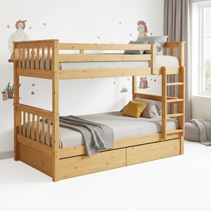 Pine kids bunk bed