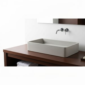 Countertop engineered-stone basin