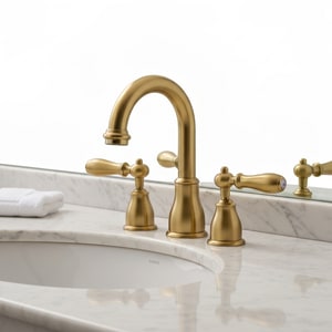 Brass hot/cold basin faucet