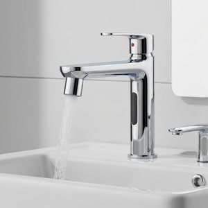 Battery sensor basin faucet