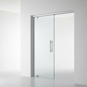 Frameless sliding glass door