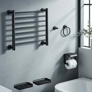 6-piece matte-black brass accessory set
