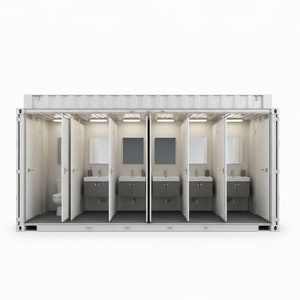 4-room container bathroom
