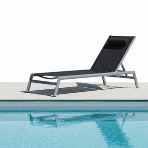 Aluminum sun lounger