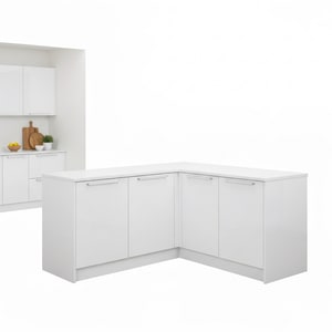 3.6m L-shape acrylic gloss kitchen cabinet