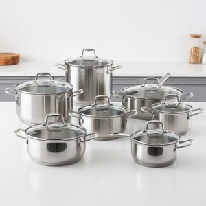 7-piece 304 stainless steel pot set