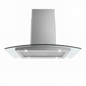 90cm curved-glass range hood
