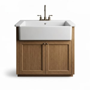 76cm white ceramic farmhouse sink