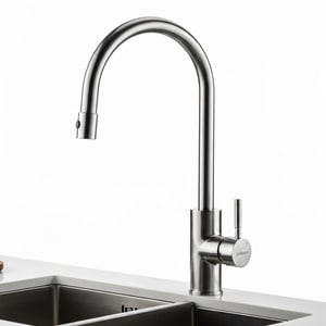 304 stainless steel swivel kitchen faucet