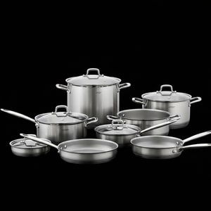 7-piece 304 stainless steel pot set, 3-ply base