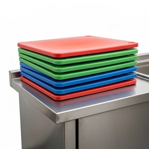 3-color antibacterial PE cutting board
