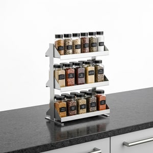 3-tier stainless steel spice rack