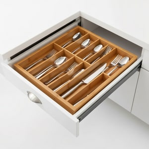 Bamboo drawer divider
