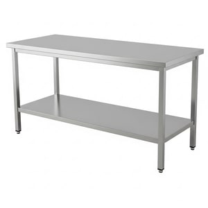 1.5m 2-tier stainless steel prep table