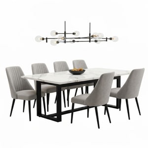 Marble dining table for 6