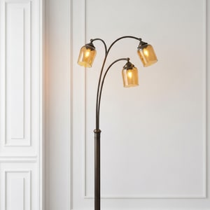3-tier curved vintage floor lamp