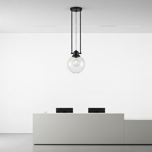 Glass-globe pendant light