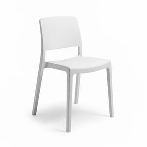 Single-piece molded plastic chair