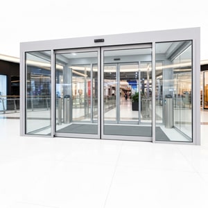Automatic sensor sliding glass door