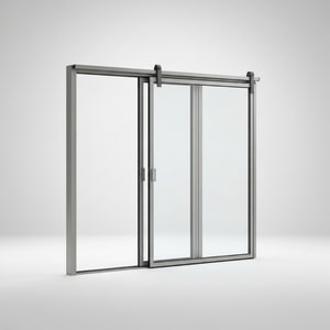 2-track sliding aluminum door