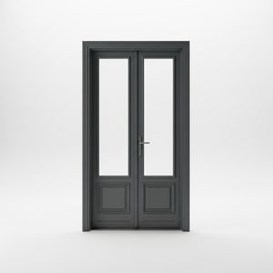 2-panel casement aluminum door
