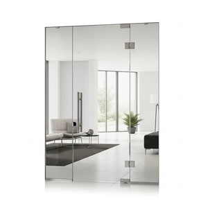 12mm floor-hinge tempered-glass door