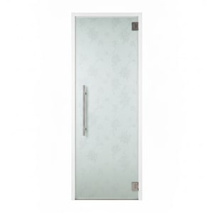 Patterned tempered-glass door