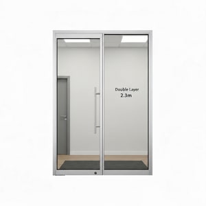 Film-laminated double-glazed door