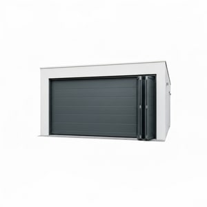 2-panel motorized folding garage door