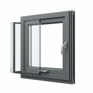 Pivot awning aluminum window