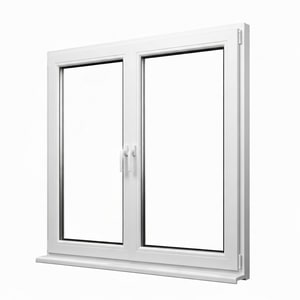 2-panel double-glazed uPVC window