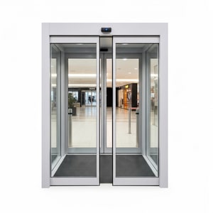 Radar-sensor automatic glass door