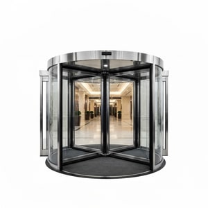 4-wing automatic revolving lobby door