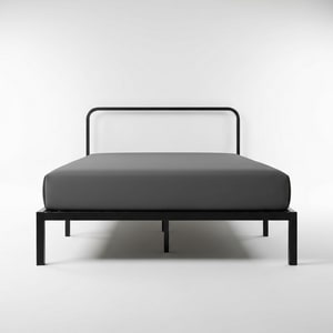 Powder-coated steel bed frame