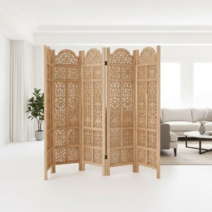 4-panel wood partition