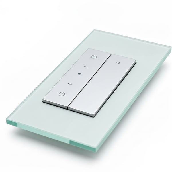 Smart WiFi Touch Switch Set, 4-Gang, Tuya Smart Life, Tempered-Glass Panel