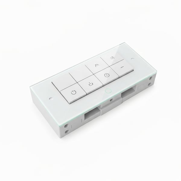 Smart WiFi Touch Switch Set, 4-Gang, Tuya Smart Life, Tempered-Glass Panel