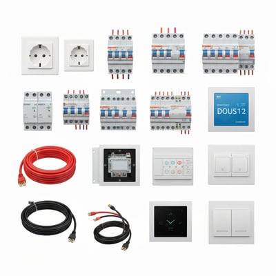 Line zigbee switches — EU-standard flush-mount, nickel-plated copper body