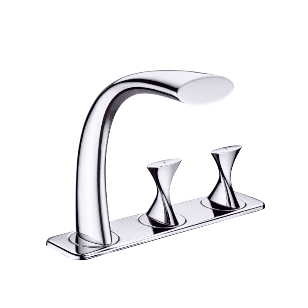 Vòi bồn tắm 3 lỗ Bravat F54691NE-1 (mạ Niken chải PVD)
