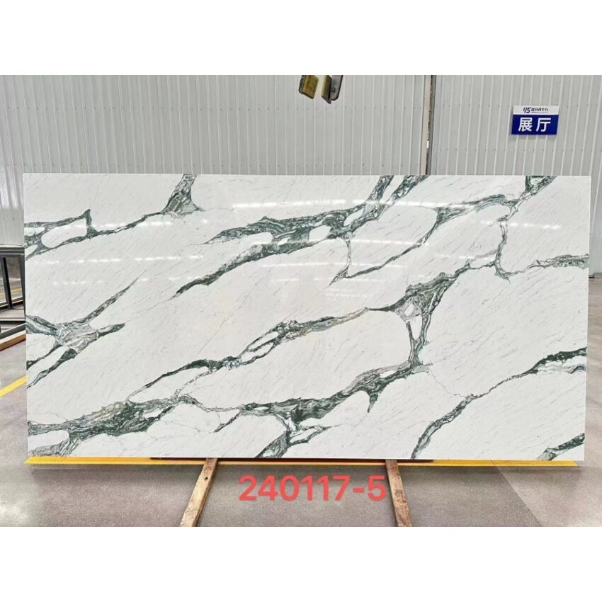 Đá thạch anh trắng vân xanh (PXQZ240117-5) thumbnail 2