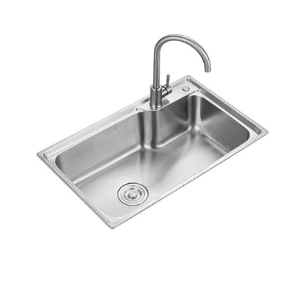 Chậu rửa inox đơn Mijic KB102D (kèm vòi rút)