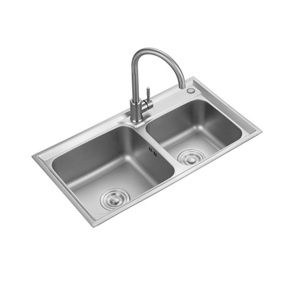 Chậu rửa inox 2 hộc Mijic KB103S