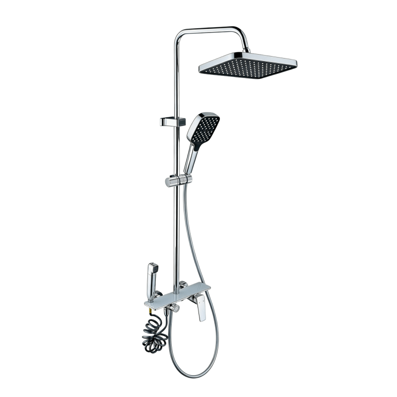 Sen tắm cây nóng lạnh Mijic (bát sen vuông, mạ chrome)