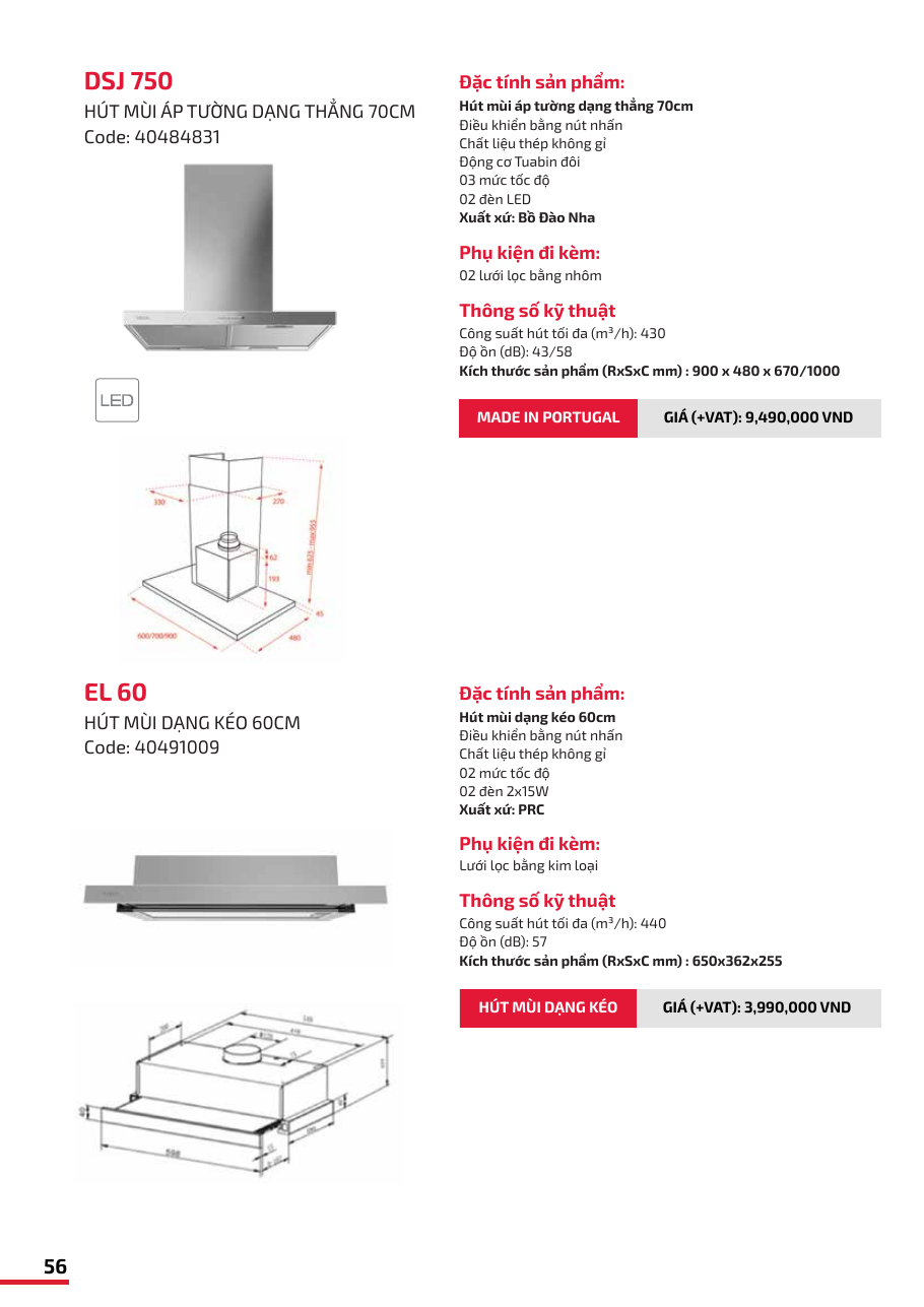 Teka Máy hút mùi áp tường dạng chữ T DSJ 750
